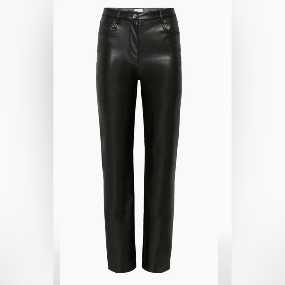 ARITZIA Wilfred The Melina Pant High Rise Vegan Leather Black Size 2- Never Worn
